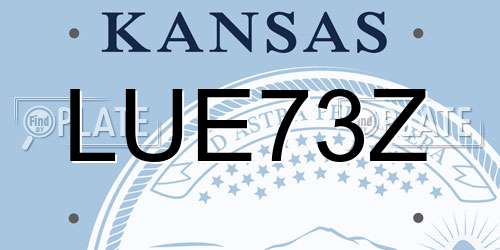 LUE73Z Kansas License Plate