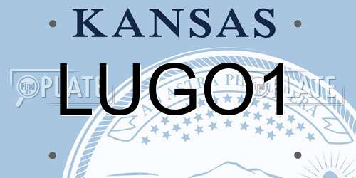 LUGO1 Kansas License Plate