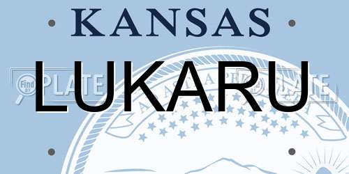 LUKARU Kansas License Plate