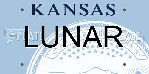 LUNAR Kansas License Plate