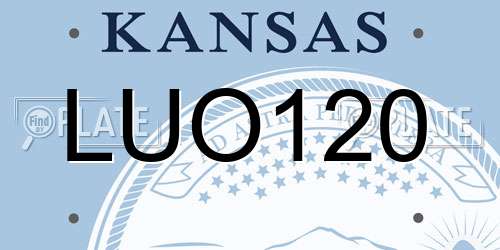 LUO120 Kansas License Plate