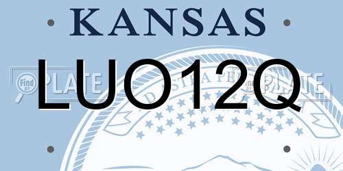 LUO12Q Kansas License Plate