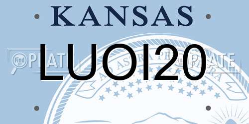 LUOI20 Kansas License Plate