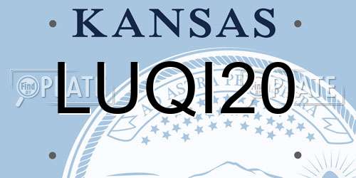 LUQI20 Kansas License Plate
