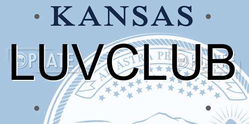 LUVCLUB Kansas License Plate