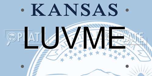 LUVME Kansas License Plate
