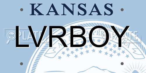 LVRBOY Kansas License Plate