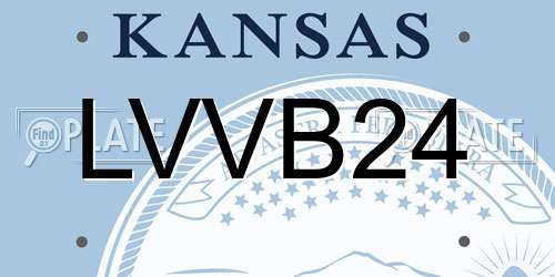 LVVB24 Kansas License Plate