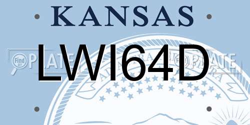 LWI64D Kansas License Plate