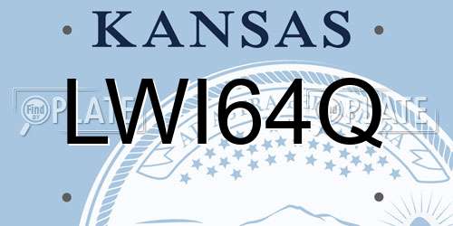 LWI64Q Kansas License Plate