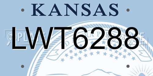 LWT6288 Kansas License Plate