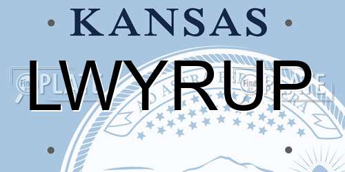 LWYRUP Kansas License Plate
