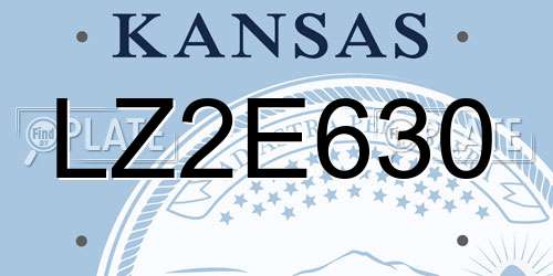 LZ2E630 Kansas License Plate