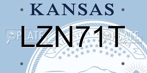 LZN71T Kansas License Plate