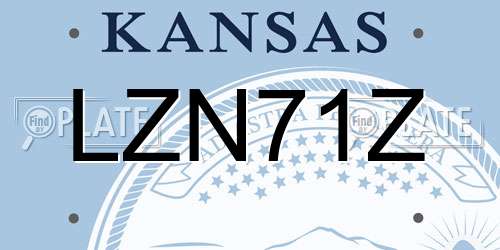 LZN71Z Kansas License Plate