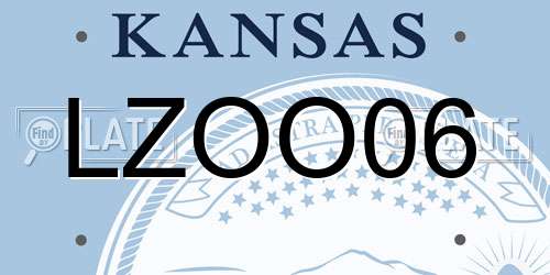 LZOO06 Kansas License Plate
