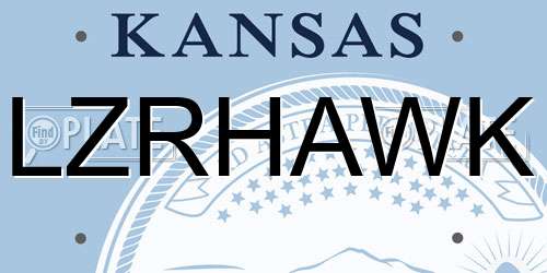 LZRHAWK Kansas License Plate