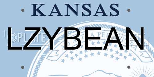 LZYBEAN Kansas License Plate