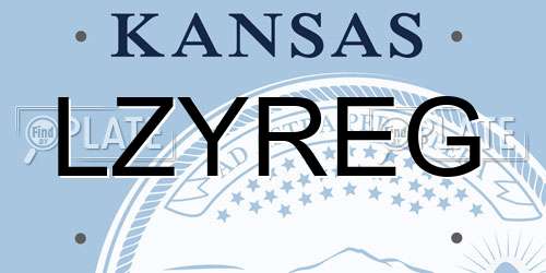 LZYREG Kansas License Plate