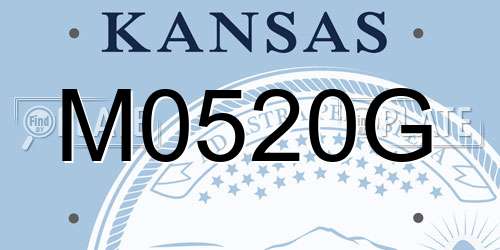 M0520G Kansas License Plate