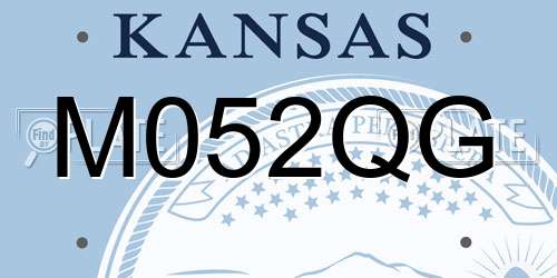 M052QG Kansas License Plate