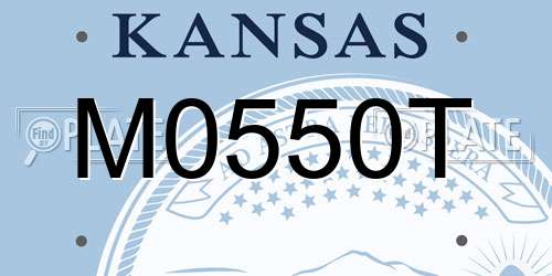 M0550T Kansas License Plate