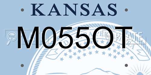 M055OT Kansas License Plate
