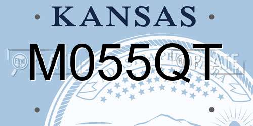 M055QT Kansas License Plate