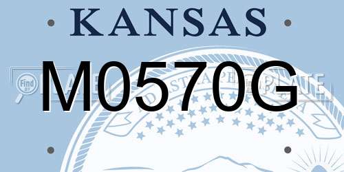 M0570G Kansas License Plate