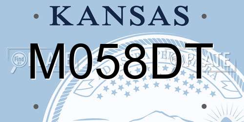 M058DT Kansas License Plate