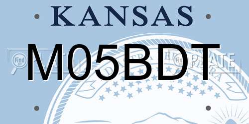 M05BDT Kansas License Plate