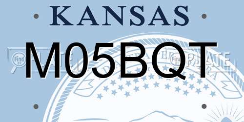 M05BQT Kansas License Plate