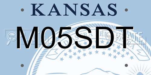 M05SDT Kansas License Plate
