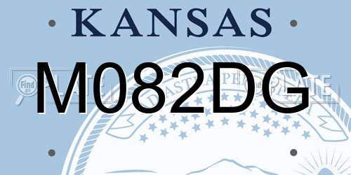 M082DG Kansas License Plate