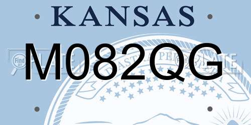 M082QG Kansas License Plate