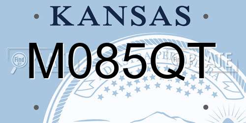 M085QT Kansas License Plate