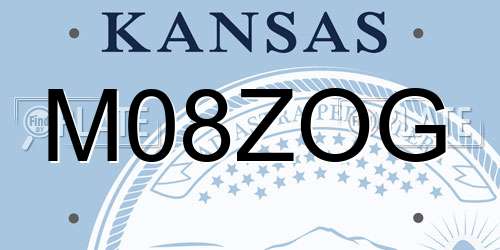 M08ZOG Kansas License Plate