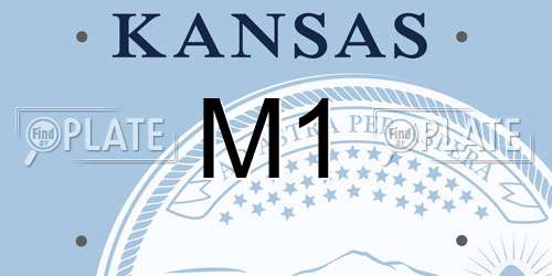 M1 Kansas License Plate