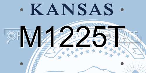 M1225T Kansas License Plate