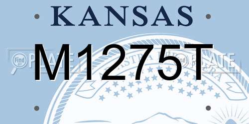 M1275T Kansas License Plate