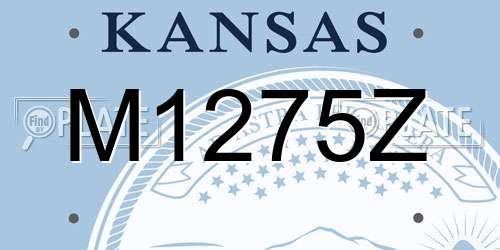 M1275Z Kansas License Plate