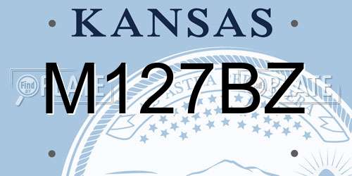 M127BZ Kansas License Plate