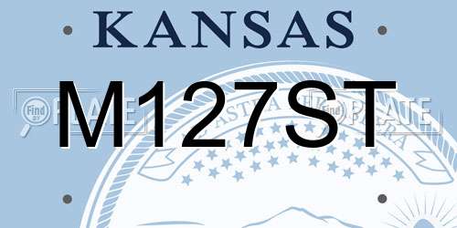 M127ST Kansas License Plate