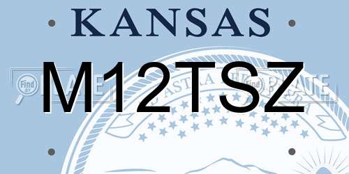 M12TSZ Kansas License Plate