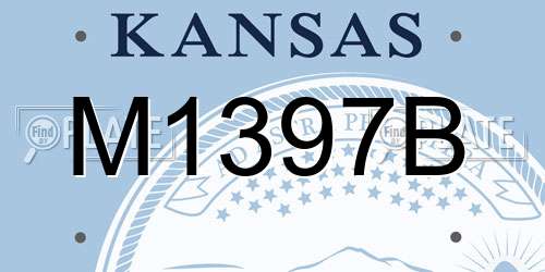M1397B Kansas License Plate