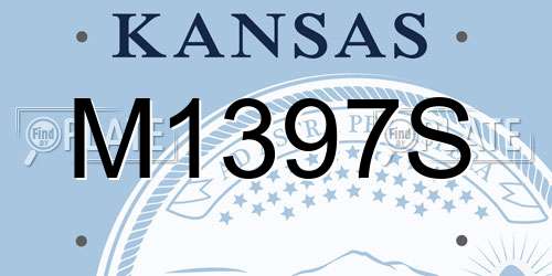 M1397S Kansas License Plate