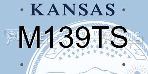 M139TS Kansas License Plate