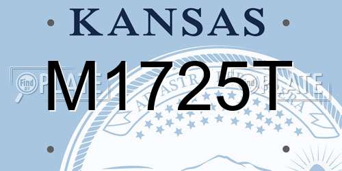 M1725T Kansas License Plate