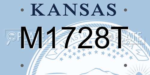 M1728T Kansas License Plate