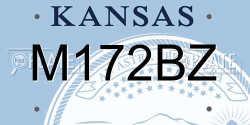 M172BZ Kansas License Plate